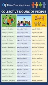 243 Collective Nouns List Of People Animals And Things Examplanning Collective Nouns Learn English Words Learn English Vocabulary