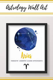 Aries Art Zodiac Wall Art Star Chart Constellation Art Etsy Horoscope Art Aries Art Constellation Art