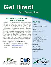 hired, free workshop! caljobs: overview