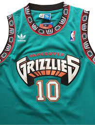 The memphis grizzlies will wear the franchise's original teal jerseys for select games, according to a report from fastbreak breakfast, a basketball we want our team back not a throwback jersey nod. Nba Vancouver Grizzlies Mike Bibby 10 Men S Home Jersey Adidas Sewn Throwback Nba Outfit Jersey Nba Jersey