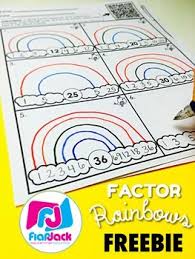 Factor Rainbow Worksheet Teachers Pay Teachers