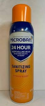 Microban 24 Hour Disinfectant Sanitizing Spray Citrus 15 Fl Oz Microban In 2020 Spray Natural Disinfectant Diy Natural Products