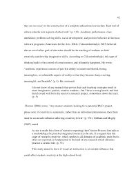 Fine art thesis for a master thesis degree. Thesis The Impact Off Visual Art Instruction On Student Creativity