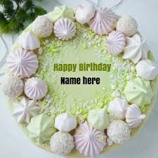 Birthday Wishes With Name On Cake Write Name On Pista Flavor Birthday Cake Sea Shell Decorated Birthday Cake With Name Happy Birt Happy Birthday Honey Happy Birthday Cakes Birthday Wishes Cake