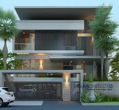 Rumah Mewah 2 Lantai Kolam Renang Privat Modern Minimalis House Blueprints Desain Rumah Home Fashion