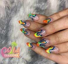 these lava lamps are by damisa swipe for blacklight action the glow up is real nails neon blacklight notd the glow up nail art black light