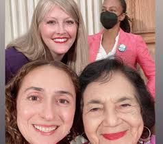 Celebrating the findings of researcher and pollster Celinda Lake of Lake  Research @celindalakepolls and 50 Years of Ms. @ms_magazine at this presser  held