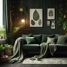 Forest Green Dark Living Room Ideas