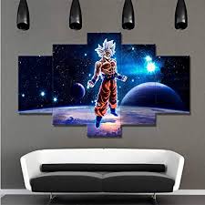 Shop art.com for the best selection of wall art and photo prints online! Qjxx Canvas Prints Pack Of 5 Cartoon Dragon Ball Goku Picture Artworks Modern Home Wall Decor Art Hd Print Framed Amazon De Home Kitchen