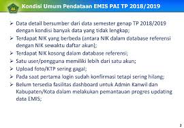 Petunjuk ini hanya digunakan sebagai panduan pengisian siaga, yang memungkinkan akan terus berubah sesuai dengan perbaikan dan kebutuhan penjelasan setiap instrument pendataan pada siaga. Pendataan Emis Pai Tahun Pelajaran 2019 2020 Ppt Download