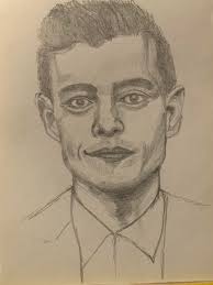 Who is the famous person in this sketch?