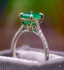 This Gorgeous Emerald Engagement Ring Is Another Great Example Of Finding The Perfect Emerald Engagement Ring Gemstone Engagement Rings Custom Engagement Ring