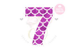 Free Free 63 Mermaid Number 7 Svg SVG PNG EPS DXF File