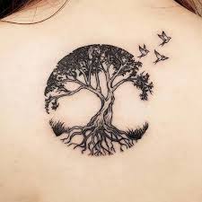 Lettering with tree of life tattoo on right chest for girls. Awesome Tiny Tattoos Ideas Are Readily Available On Our Website Look At This And You Will Not Be Sorry Y Tree Of Life Tattoo Tree Tattoo Small Circle Tattoos