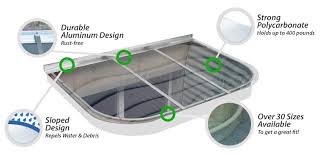 If standard sized window well covers do not meet your specifications, you may need to design a custom window well cover to keep the elements out. Custom Window Well Cover Window Well Covers