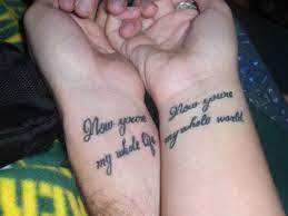 And you can tell everybody, this is your song it may be quite simple but now that it's done, i hope you don't mind, i hope you don't mind that i put down in words how wonderful life is while you're in the world. 40 Romantic Tattoos For Couple You Can Get Obsessed With
