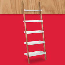This hekla 80 h x 30 w ladder bookcase leaning bookshelf features a contrasting metal frame against wooden shelves for a modern industrial style that can go anywhere in your home. Universal Expert Remus 5 Tier Ladder Bookcase Wood Bookshelf Frame Storage Rack Display Shelf For Home Office Oak And White Buy Online In Angola At Angola Desertcart Com Productid 68454383