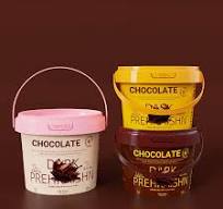 IML Customized Food Grade Good Sealing Easy Open Biscuit Plastic Bucket for  Chocolate Spread Peanut Butter Food Sauces Packing