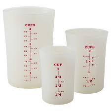 3 Piece Silicone Measuring Cup Set Measuring Cups Set Measuring Cups Liquid Measuring Cup