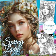 Lady Spring Coloring Book