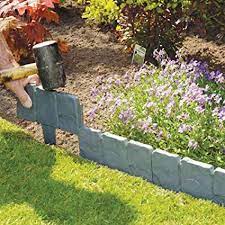Get it by sunday, jun 20. Halonzhor Lawn Edging In Stone Look Border For Flower Beds Mowing Edge Plastic 25 X 23 5 Cm Fenced Fence Simulation Fence Plastic Pleats 20 Pieces Stone Look Amazon De Garten