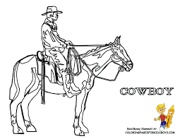 Download this premium vector about cowboys riding horses, and discover more than 15 million professional graphic resources on freepik. Cowboy Color Page Coloring Home