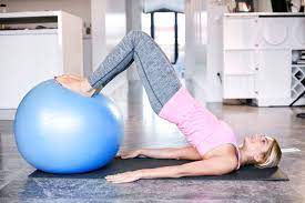 Yoga ball and aomen exercise. 8 Stability Ball Exercises For Your Core Legs And Arms