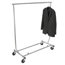 I wanted something that wasn't permanent. New Collapsible Folding Salesman Rolling Clothing Garment Retail Display Rack Ebay