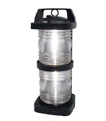 Perko Double Lens Navigation Light 1365 White Masthead Light Black Plastic