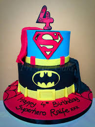 Easy Birthday Cake Ideas For 4 Year Old Boy Superhero Birthday Cake For A 4 Year Old Boy Superman And Batman By Frizelle Cakes Chich Birthday Cake Pictures Superhero Birthday Cake Batman Birthday Cakes