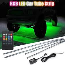 8 Color Rgb Led Strip Under Car Tube Underglow Underbody System Neon Lights Kits Walmart Com Walmart Com