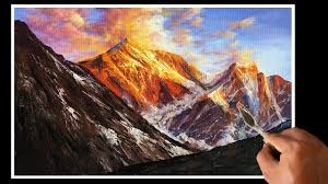 This painting features water, trees and mountains which are three great subjects to include in a landscape painting. Mountain Painting Easy Acrylic Mountain Painting Tutorial How To Paint M In 2021 How To Paint Mountain Acrylic Mountain Painting Tutorial Acrylic Mountain Painting