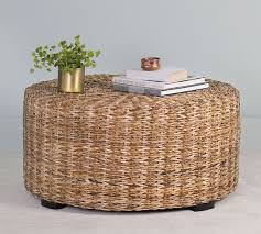 Some coffee tables are not built stable and wrapped or rolled over. Woven 35 5 Abaca Round Coffee Table Pottery Barn