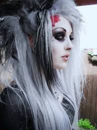 goth, hair, gray