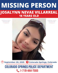 🚨 MISSING TEEN ALERT 🚨 16-year-old Josalynn Nevae Villarreal has been  missing since September 20, 2025, from Colorado Springs, Colorado. She was  last seen