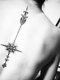 The arrows on the compass may be to remind the wearer to follow their own arrow wherever it points. Arrow Compass Spine Tattoo Novocom Top