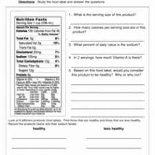 Nutrition Label Worksheet Answer Key Lovely Nutrition Label Worksheet Worksheet In 2020 Nutrition Labels Reading Food Labels Food Labels