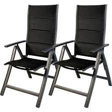 Aluminium klappsessel apfelgrun stuhl garten terrasse balkon. 2 Stuck Garten Comfort Klappstuhl Hochlehner Alu Textilen Gepolstert 6 Postionen Ebay