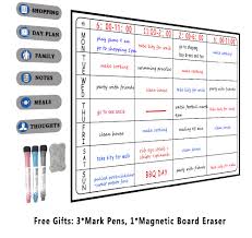 Us 11 18 57 Off A3 Whiteboard Planner Board Magnetic Whiteboard Chore Daily Weekly Monthly Scheduling Magnetic Fridge Stickers With 3 Pen In