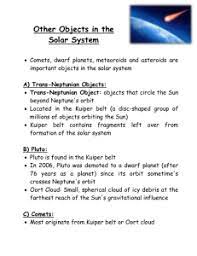 23 4 Minor Members Of The Solar System