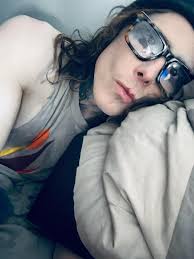 THIS IS WHAT WAKING UP IN A TOUR BUS LOOKS LIKE . ILL TOP UP THE FACE AND  JUMP RIGHT BACK ON STAGE IN A COUPLE OF HOURS .