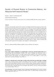 17, jalan setia kasih 5, bukit damansara. Security Of Payment Regime In Construction Industry Are Malaysian Sub Contractors Ready Munich Personal Repec Archive