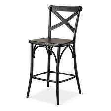 24 French Bistro High Back Counter Height Barstool Threshold Black Bar Stools Counter Stools French Bistro