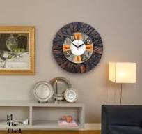 Buy The Clock Factory - Rustic Wooden Wall Clock, 16 ...