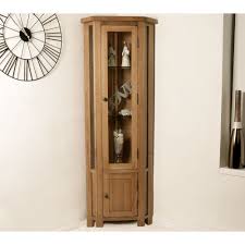 Tuscany Rustic Solid Oak Furniture Corner Display Cabinet Free Delivery Corner Display Cabinet Solid Oak Furniture Display Cabinet