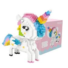 Rainbow Unicorn Figure Cartoon Colorful Bricks Toy Unilovers Toys Unicorn Rainbow Unicorn