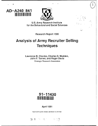 pdf analysis of army recruiter selling techniques