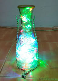 You can make the bottles as candle holders for your dinner table as well as hanging lights for your. Hanging Wine Bottle Lamp Diy Show Off How To Make A Bottle Lamp