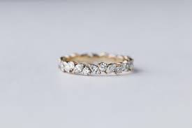Marquise Cluster Diamond Wedding Bands Morganite Engagement Ring Unique Engagement Rings