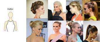 Necklines And Hairstyles Dress Hairstyles Halter Dress Hairstyles High Neck Dress Hair